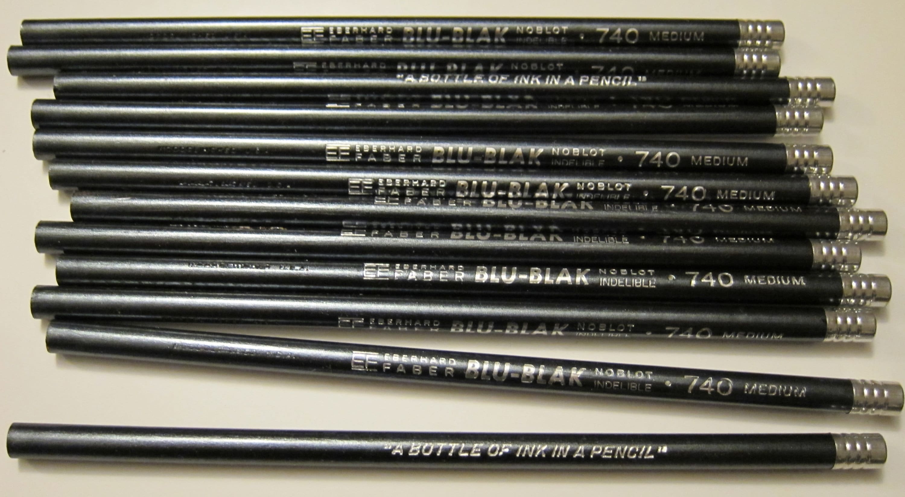 最新のデザイン 6 Pieces - Eberhard Faber Blu Blak NOBLOT Indelible Pencils 筆記具