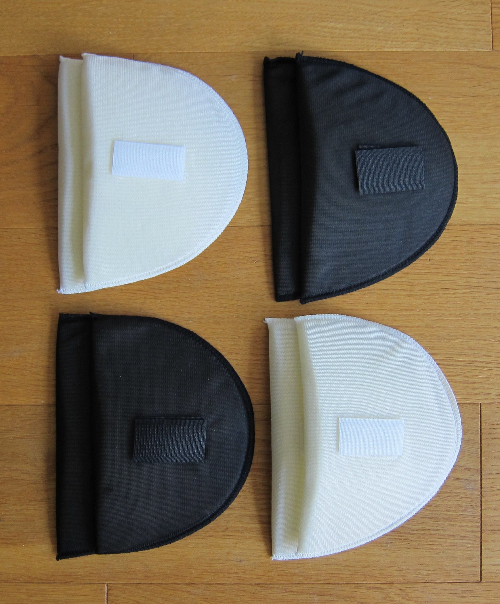 4 Pairs Covered Set-in Shoulder Pads Sewing Foam Pads Sponge Shoulder Pad  Shoulder Enhancer for Women Men Blazer Suit Coat Jacket Clothes Sewing