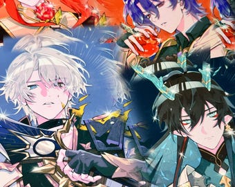 Set per fan Honkai Star Rail: spille scintillanti a doppia brillantezza e cartoline illustrate