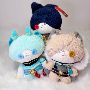 ホンカイ スターレールキャット ぬいぐるみ - ポーズ可能 ジン・ユアン、インビビター・ルナエ、ブレード