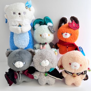 Genshin Impact-Inspired Animal Plush Dolls – Featuring Neuvillette, Xiao, Wriothesley, Alhaitham, Kaveh, and Tartaglia!