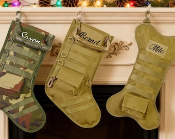 Custom Military Theme Christmas Stockings,Camouflage Christmas Stockings,Holiday Decor,Christmas Gifts,Gift for Veterans,Gifts for Soldiers