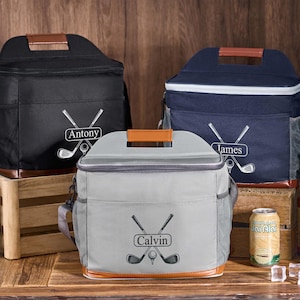 Custom Beer Cooler Bag, Personalized Groomsmen Cooler Bag, Groomsmen Gifts, Golf Cooler Bag for Men, Bachelor Party Gifts, Best Man Gifts