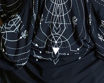 Kimono con estampado de círculos lunares, haori japonés, moda gótica para festivales