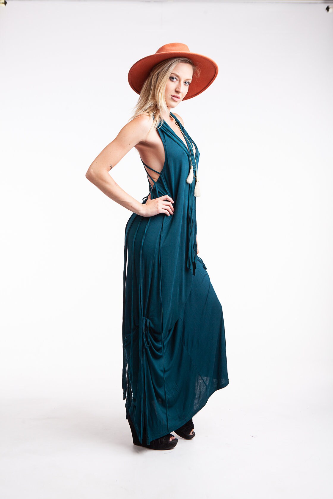 Macrame Long Dress Bohochickfestival Outfit Burning Man Etsy