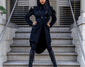 Hooded Lexis Trench Coat - Etsy