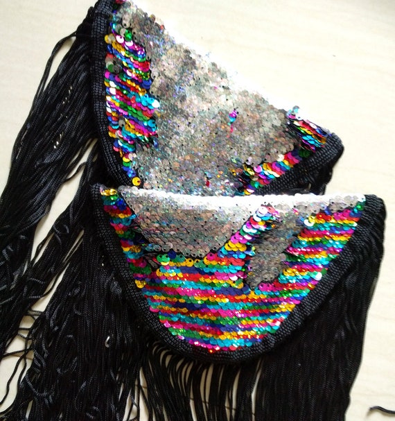 Sparkle Shoulder Pads Fringe Shoulder 