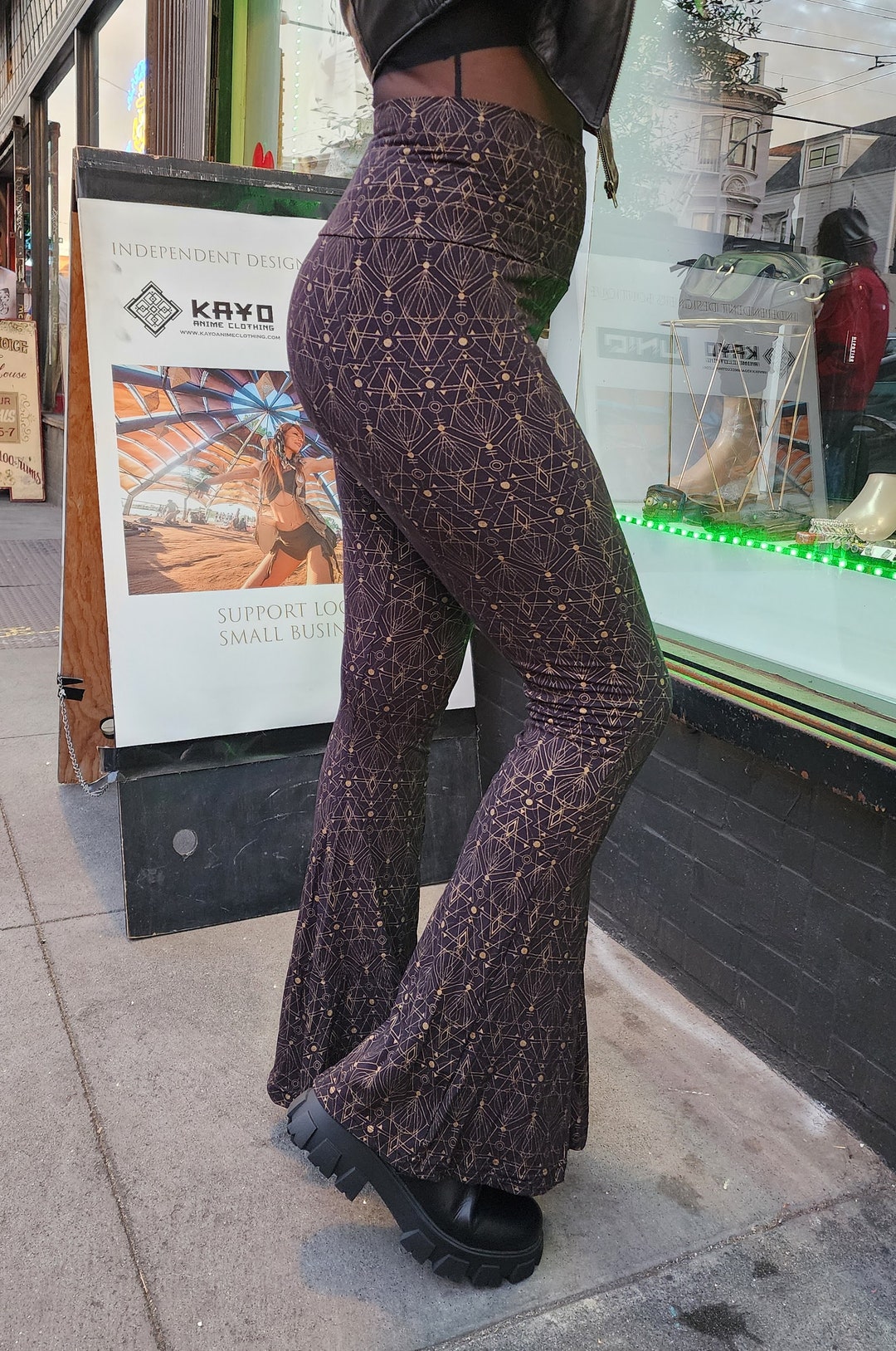 Flare Pants, Pants, Nova Print Flare, High Waisted Flare, Festival