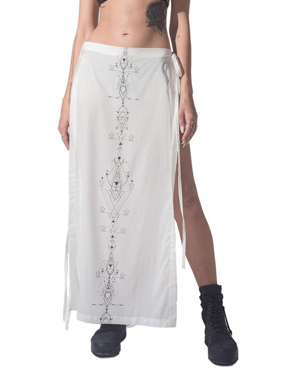 Lunar Print Long Skirt Cover Up Long Skirt Dress | Etsy