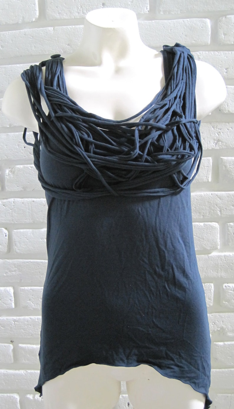 Tank top, String Tank Top, Yoga top, Festival top, Burning Man outfit, Back Details, Gypsy, Pixie, Pointed hem, Long Tank, Women's Top, image 5