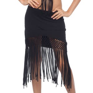 Skirt, fringe skirt, knee high skirt, macrame skirt, macrame, bellydance skit, dance skirt, festival skirt, burning man outfit, boho chic,
