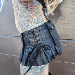 Leather Mini Skirt Belt