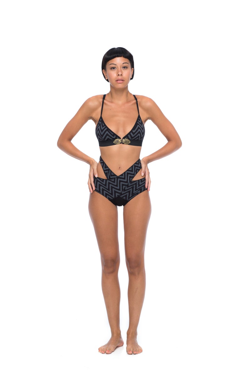 Bikini Bra Chevron Fia Bikini Bra Yoga Wear Yoga Top Yoga Etsy