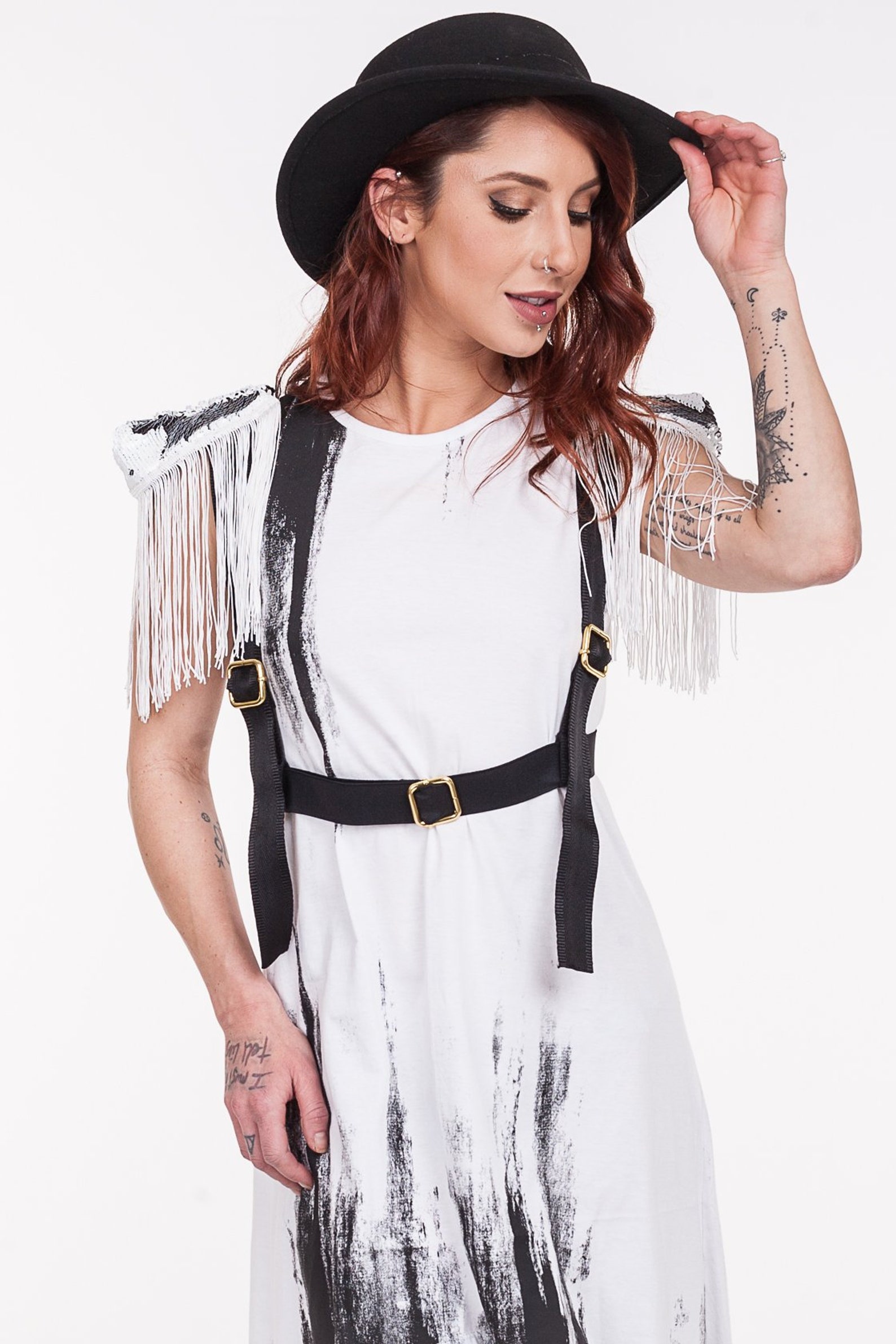 sequin shoulder pads
