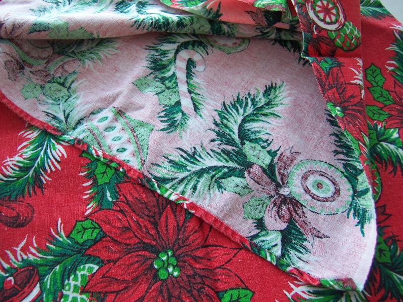 lovely colorful cotton linen holiday tablecloth
