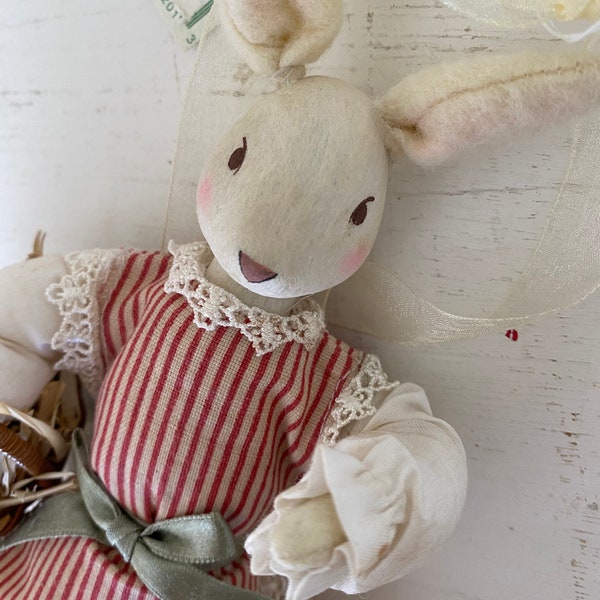 bunny  / cloth bunny doll with hanky dress