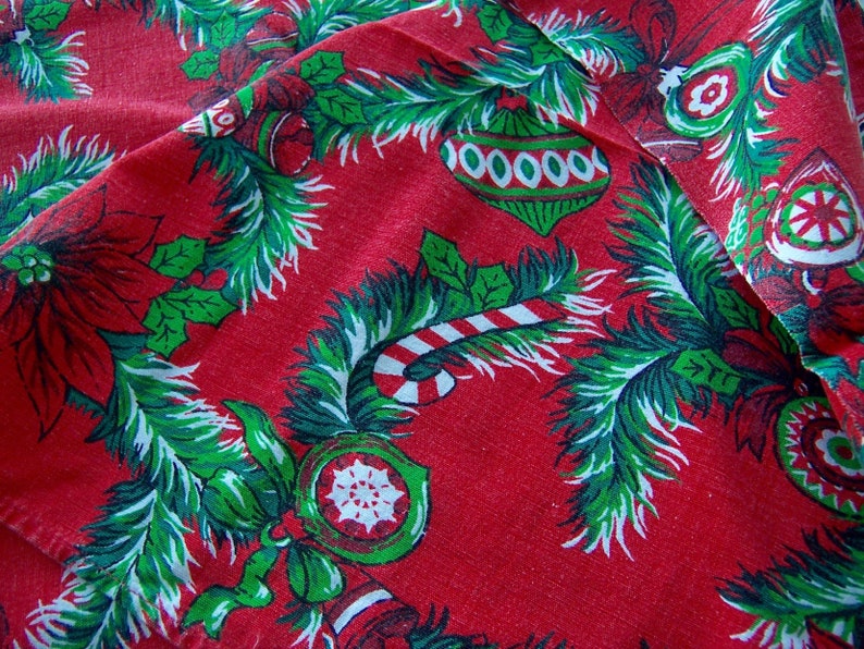 lovely colorful cotton linen holiday tablecloth