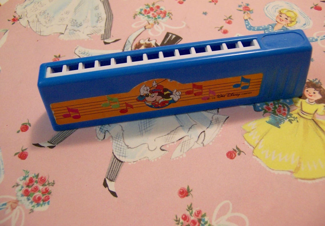 Harmonica / Toy Plastic Walt Disney Harmonica Etsy