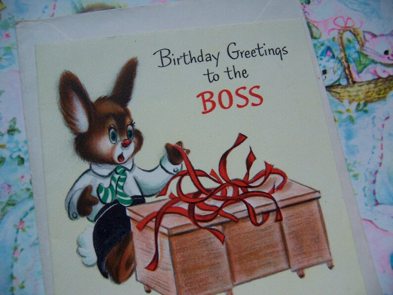 birthday greeting to the boss card