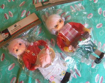 santa's world vintage doll ornaments