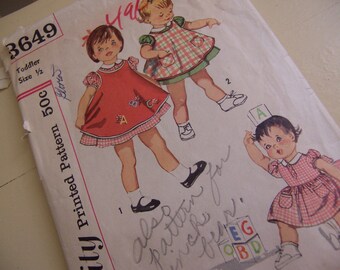 pattern / toddler dress and apron pattern