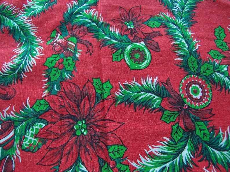 lovely colorful cotton linen holiday tablecloth