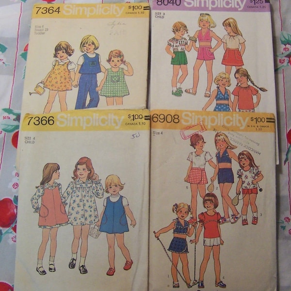 pattern / four simplicity child's patterns