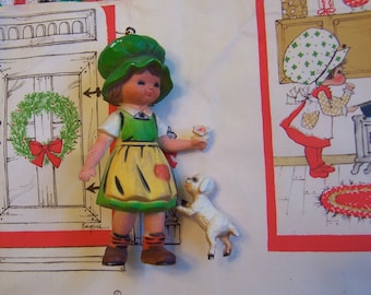 ornament / girl with her lamb ornament