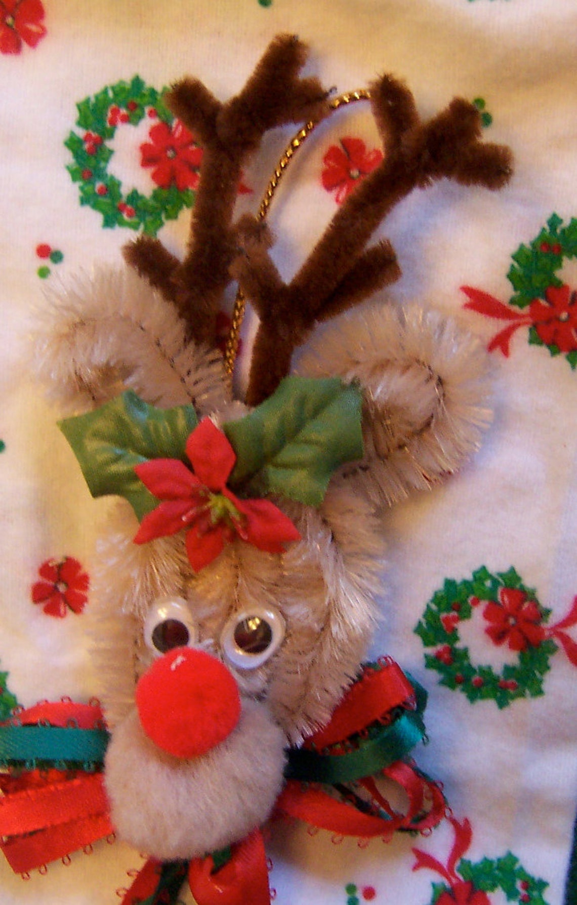 Ornament / Chenille Pipe Cleaner Reindeer Ornament Etsy