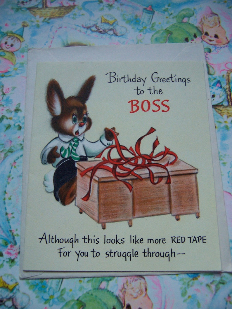 birthday greeting to the boss card