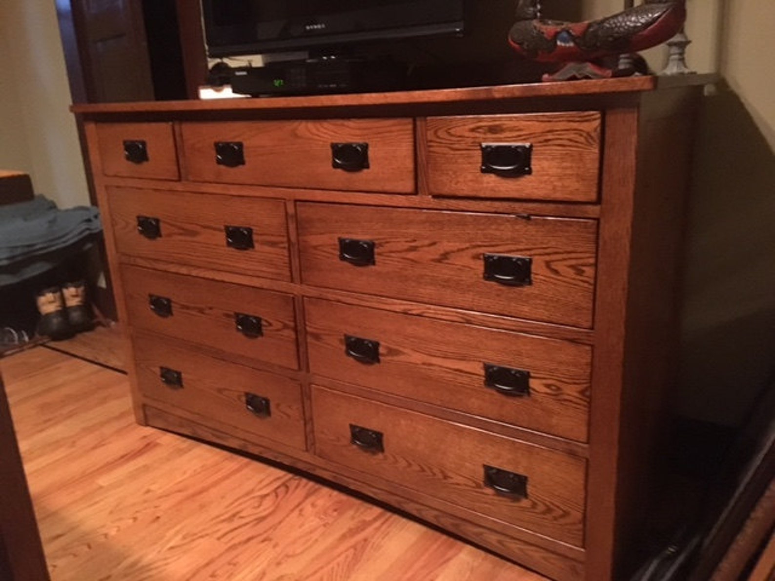 Solid Oak Dresser Etsy