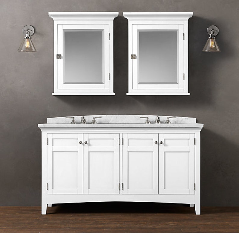 Double Sink Vanity With Option of Medicine Etsy