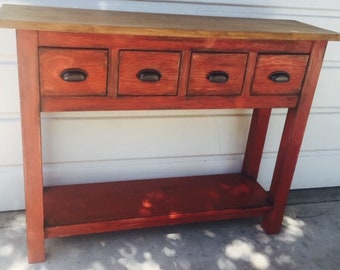 Handcrafted Solid Wood Sofa/Console Table