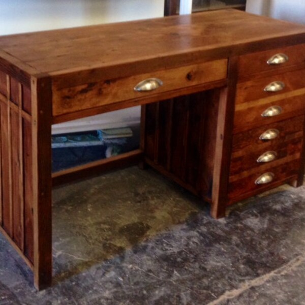 Aged- Salvaged Wood Desk (Made to Order)