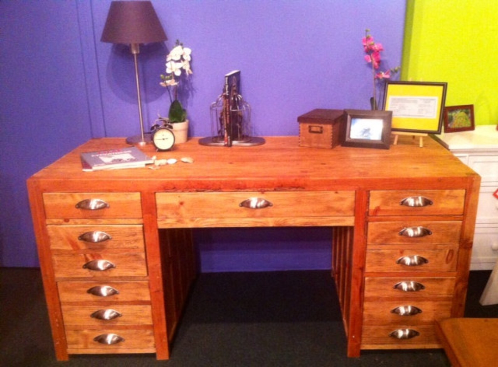 Aged/salvaged Wood Desk Etsy