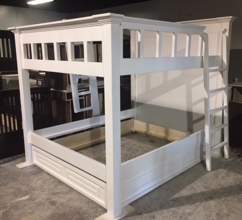 CA King Bunk Bed With Queen Trundle Etsy