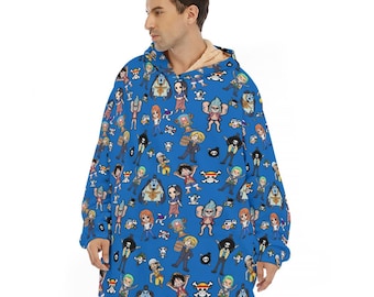 Manta con capucha de forro polar sherpa unisex de The CREW para otoño e invierno, manta cómoda y cómoda para usar, ropa de estar en casa