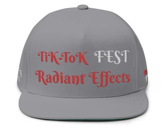 Radiant Effects Embroidered Flat Brim Cap, TikTok Live Collectors Hat