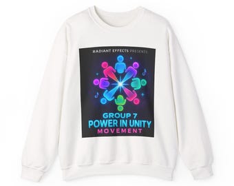 Power in Unity Grafik Sweatshirt mit Rundhalsausschnitt | Gruppe 7 Bewegung Poster Design
