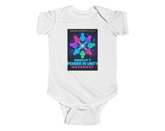 Infant Bodysuit, Group 7 Power in Unity Movement Graphic Tee, Baby Shower Gift