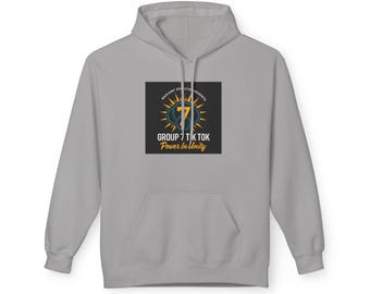 Group 7 Tik Tok Power In Unity Hoodie | Sunburst Number 7 Design