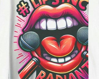 Radiant Effect Offizielles T-Shirt, Tik Tok Lip barkeits-T-Shirt, Unisex Jersey Kurzarm-T-Shirt, Lip Plat-Designing-Contest Shirt, trendiges Social-Media-T-Shirt