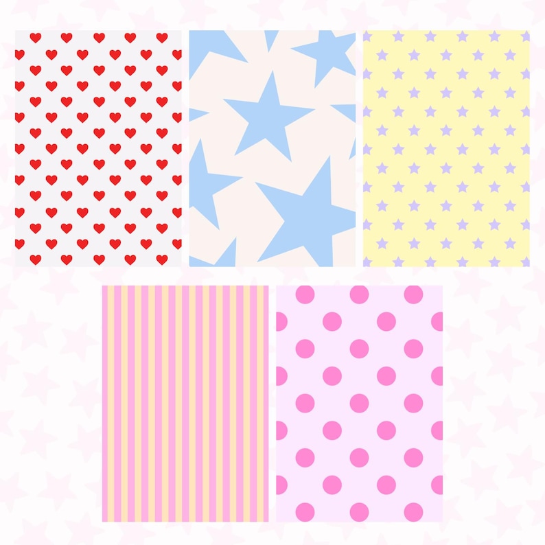 Mixed Print Sticky Back Scrapbook Paper: Junk Journaling Set H