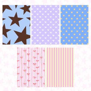 Mixed Print Sticky Back Scrapbook Paper: Junk Journaling Set F