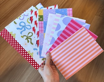 Mystery Peel & Stick Scrapbook Paper Pack: Colorful Junk Journaling
