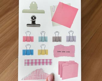 Paper Clip Sticker Sheet | Scrapbook Stickers