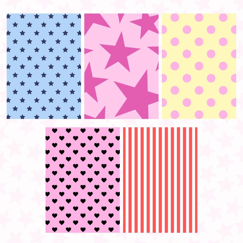Mixed Print Sticky Back Scrapbook Paper: Junk Journaling Set G