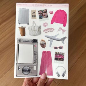 Travel Trinket Sticker Sheet | Junk Journal, Scrapbook Stickers