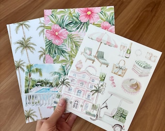 Summer Snail Mail Kit: Scrapbook Papier & Sticker