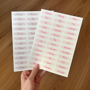 Conjunto de adesivos dos meses do ano | Planner estético | Adesivos rosa para planejador | Adesivos fofos para planejador